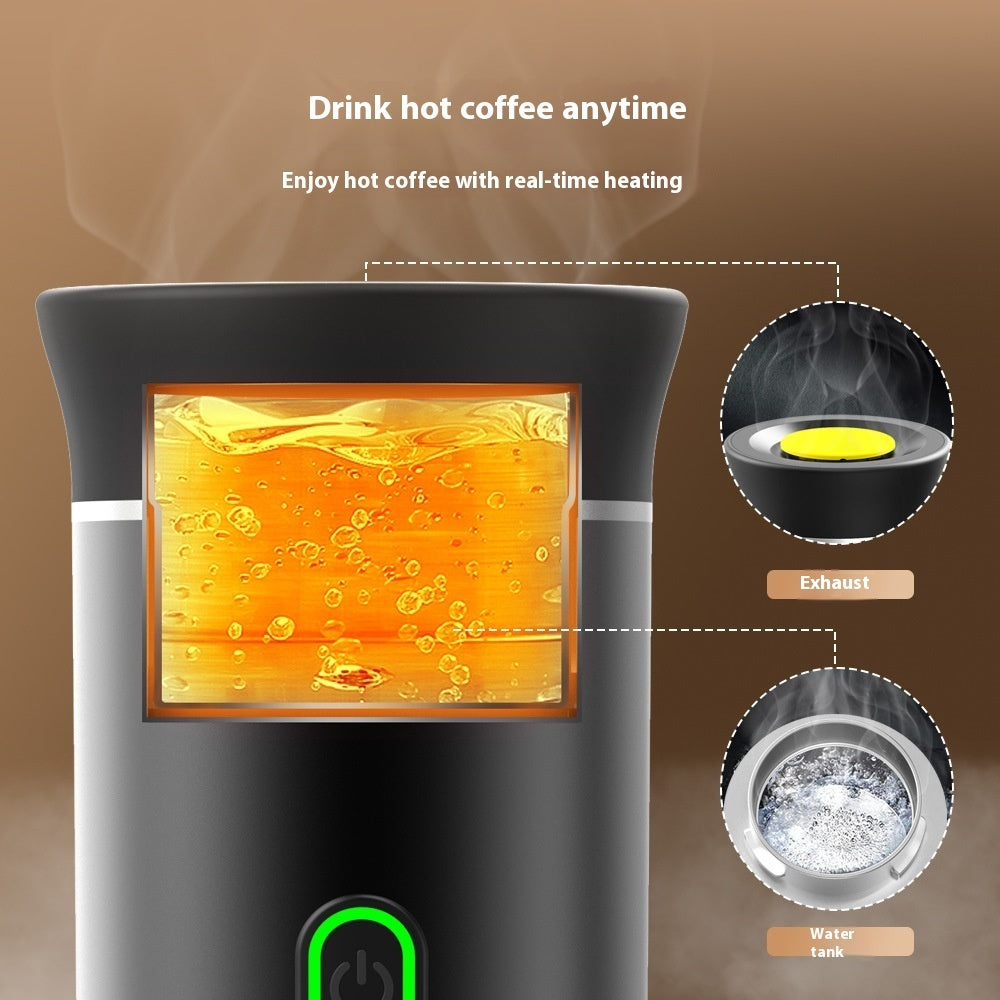 Dark Press — Portable Espresso Machine 3-in-1 | USB-C Self-Heating
