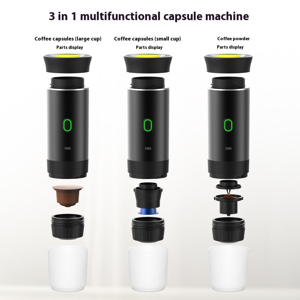 Dark Press — Portable Espresso Machine 3-in-1 | USB-C Self-Heating