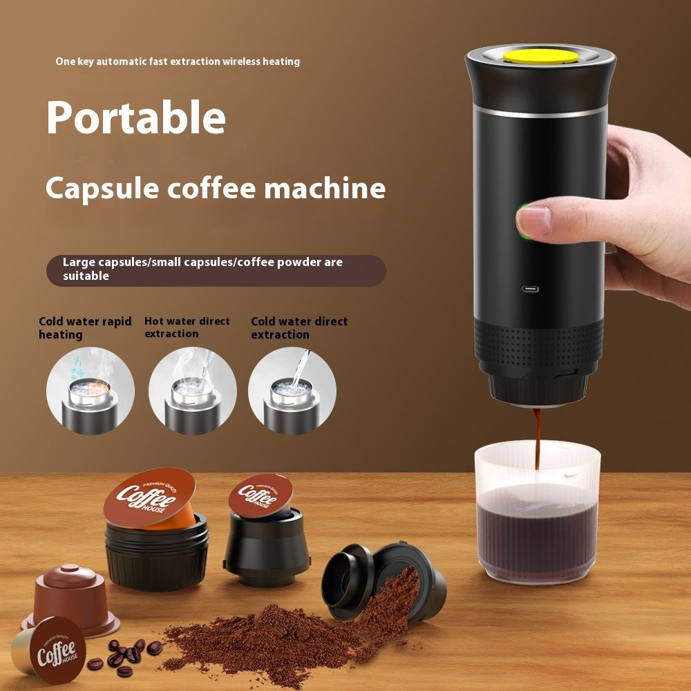 Dark Press — Portable Espresso Machine 3-in-1 | USB-C Self-Heating